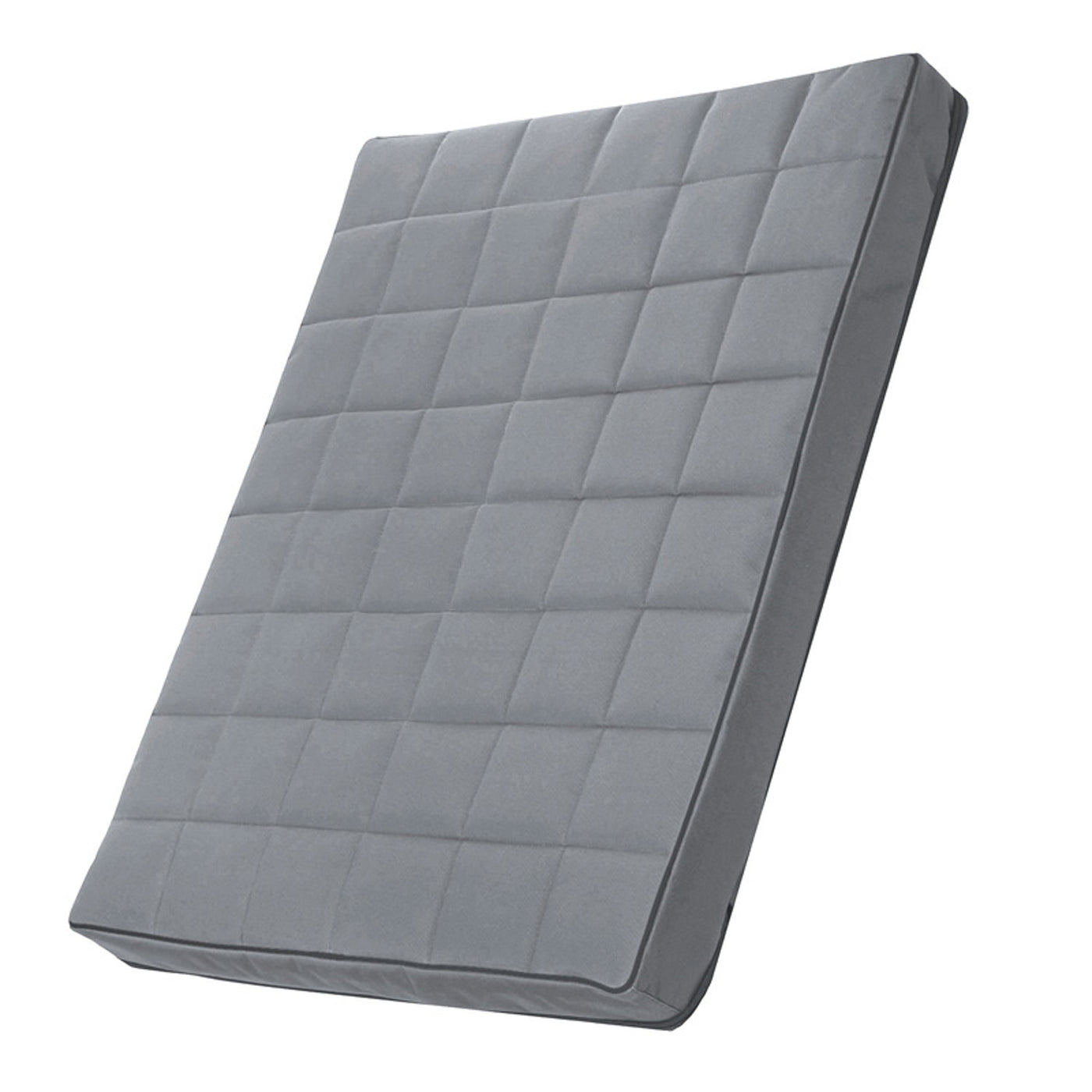 Mestizo Vigo Checked Cama Colchón para Perro Gato, Colchoneta para Mascotas con Funda Extraible, Color gris claro con borde negro, 65x50 cm, MVCH-5-GRA-B-S