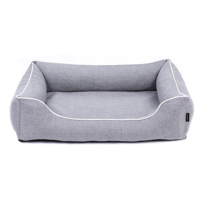 Mestizo Mallorca Cama ortopédica, Colchón para mascotas, 65x50cm, gris claro/blanco, SMO-GRA-W-1