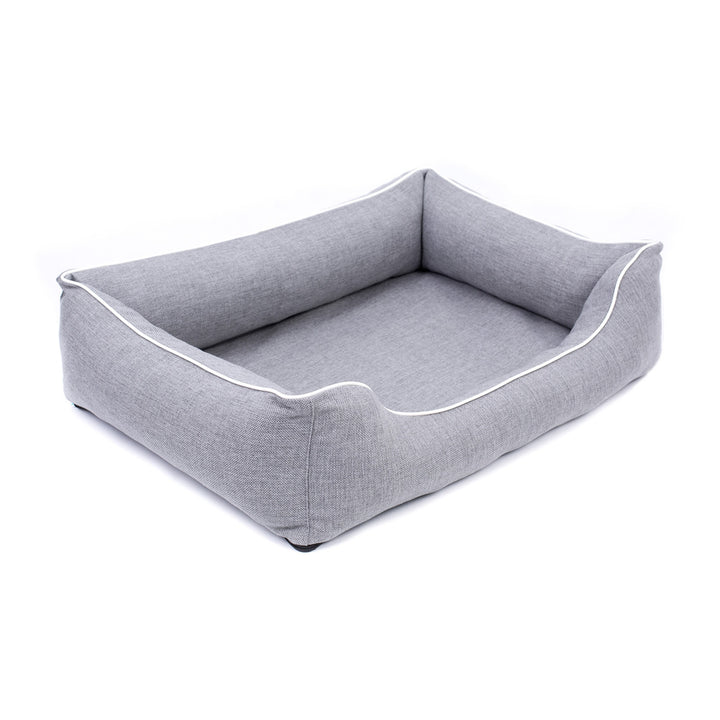 Mestizo Mallorca Cama ortopédica, Colchón para mascotas, 65x50cm, gris claro/blanco, SMO-GRA-W-1