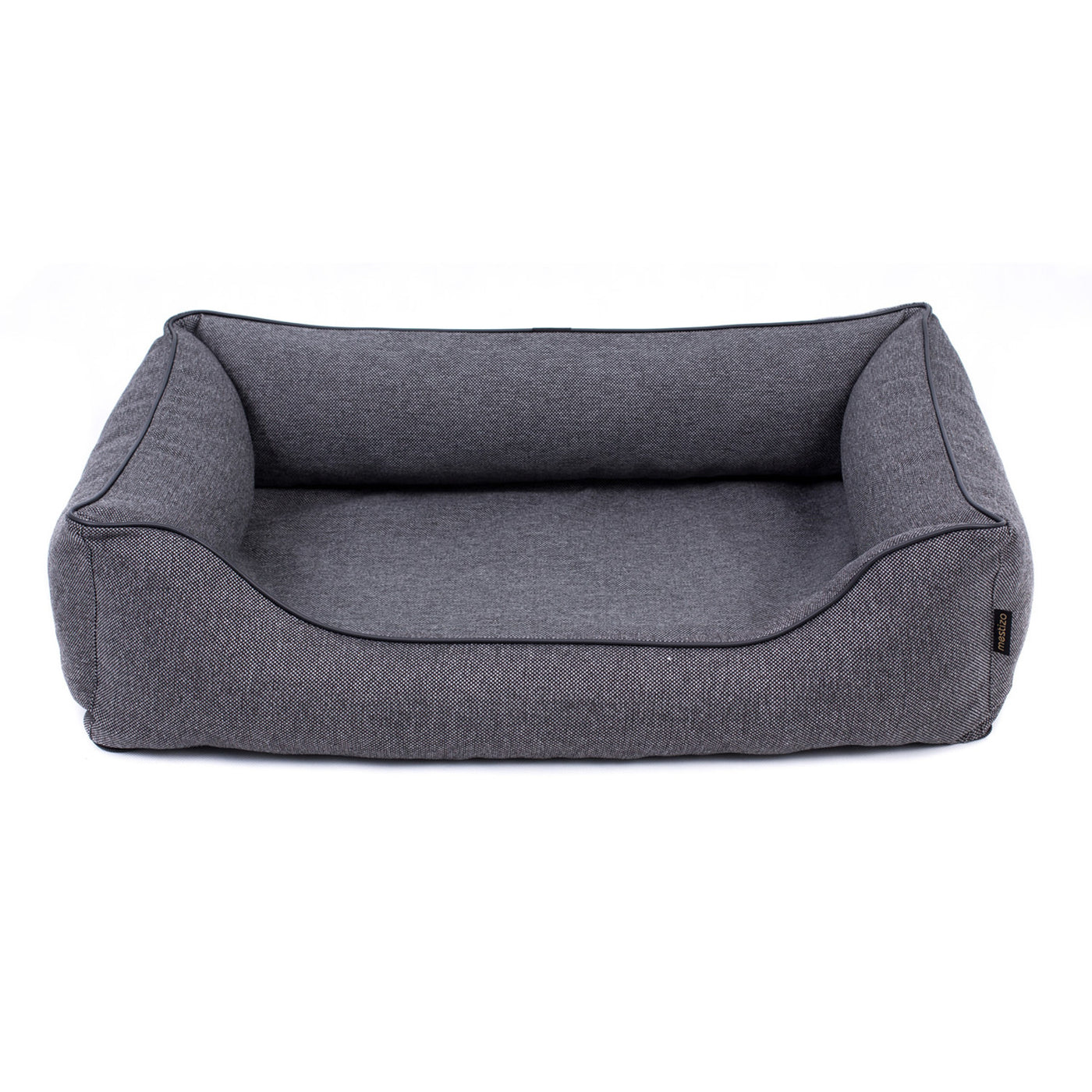 Mestizo Mallorca Cama ortopédica, Colchón para mascotas, 100x75cm, Gris oscuro/Negro, SMO-STE-B-3