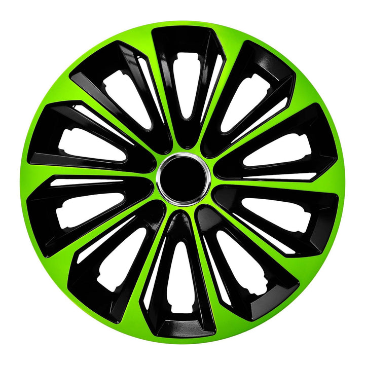 NRM Extra Fuerte Tapacubos universal 14", Color verde/negro, 1 ud.