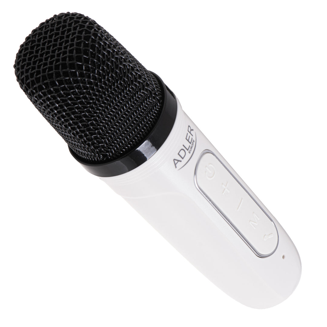 Coluna de som sem fios para karaoke Adler AD 1199 W com microfone e Bluetooth