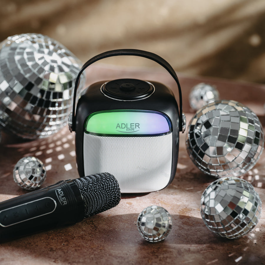 Altavoz inalámbrico Adler, con micrófono, para karaoke, Bluetooth, AD 1199 B