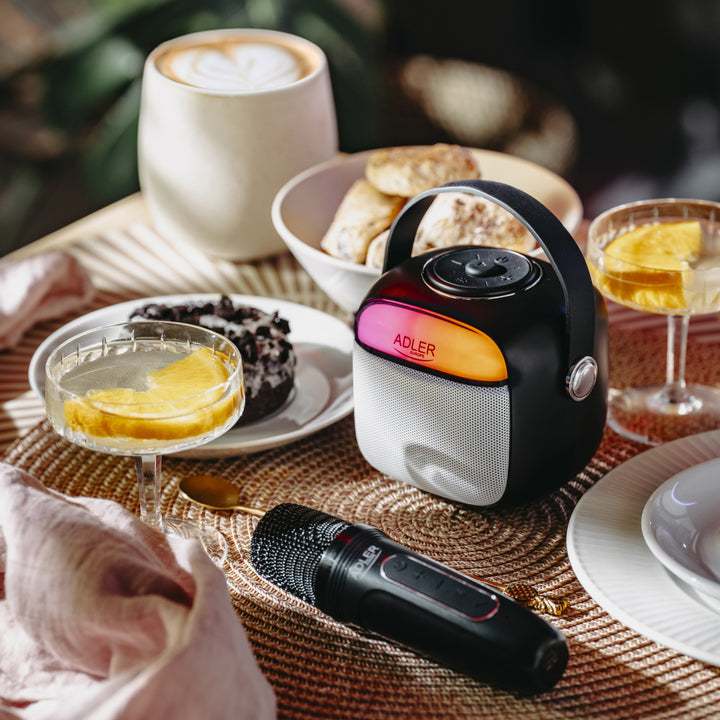 Altavoz inalámbrico Adler, con micrófono, para karaoke, Bluetooth, AD 1199 B