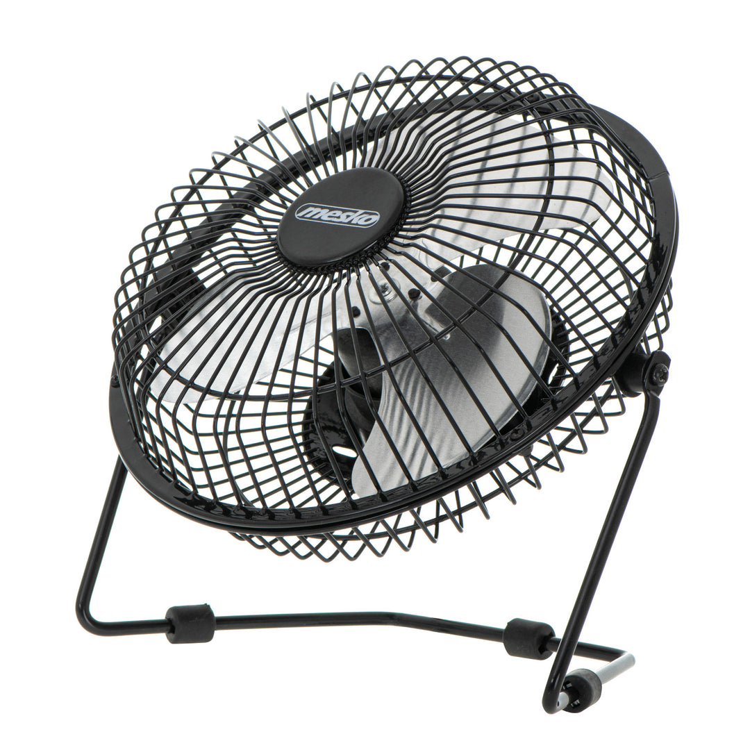 Ventilador de sobremesa Mesko, diámetro de 15 cm, alimentación por USB, oscilación vertical, MS 7322