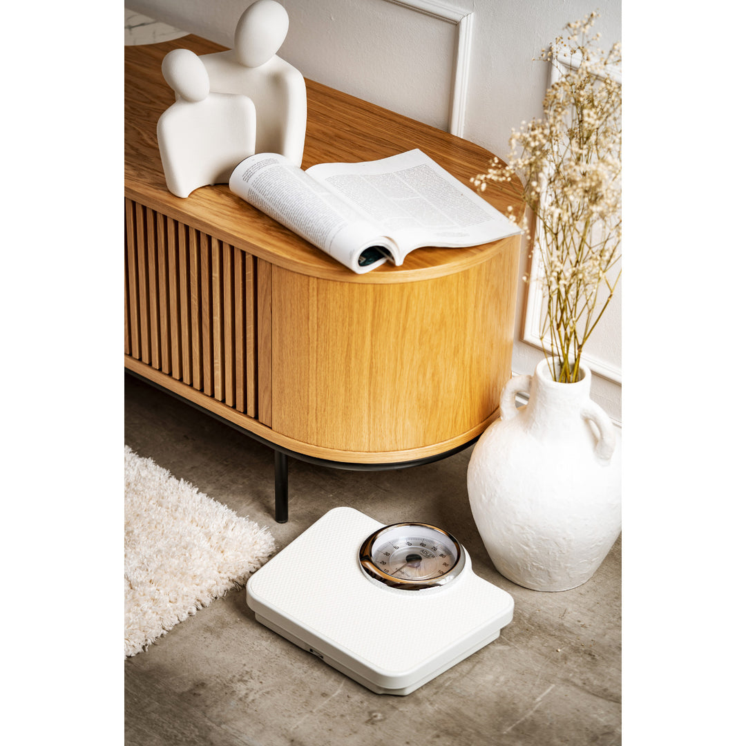 Adler AD 8180 Báscula de baño mecánica, hasta 136 kg, Color blanca