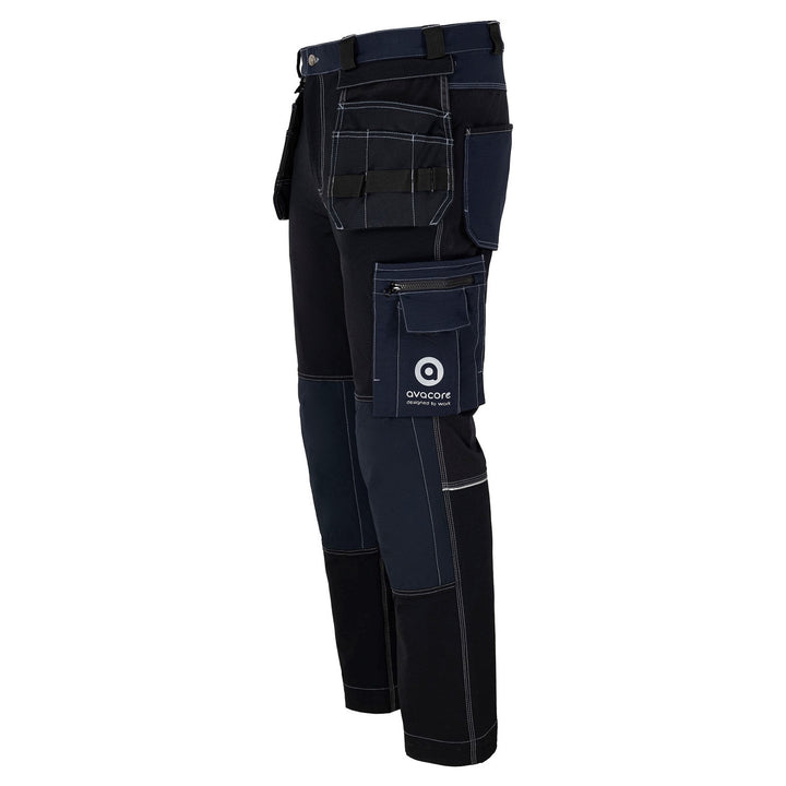 Avacore Avaflex Pantalón de Cintura, Stretch, Cordura, Color Negro / Azul Marino, Talla 46