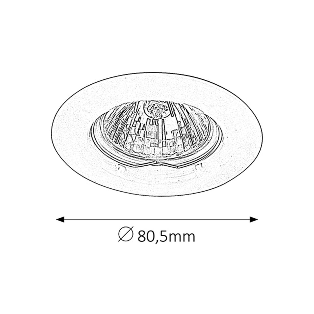 Rabalux Luminaria empotrable IP20, Color cromo, GU5.3, 12V, Foco reflector