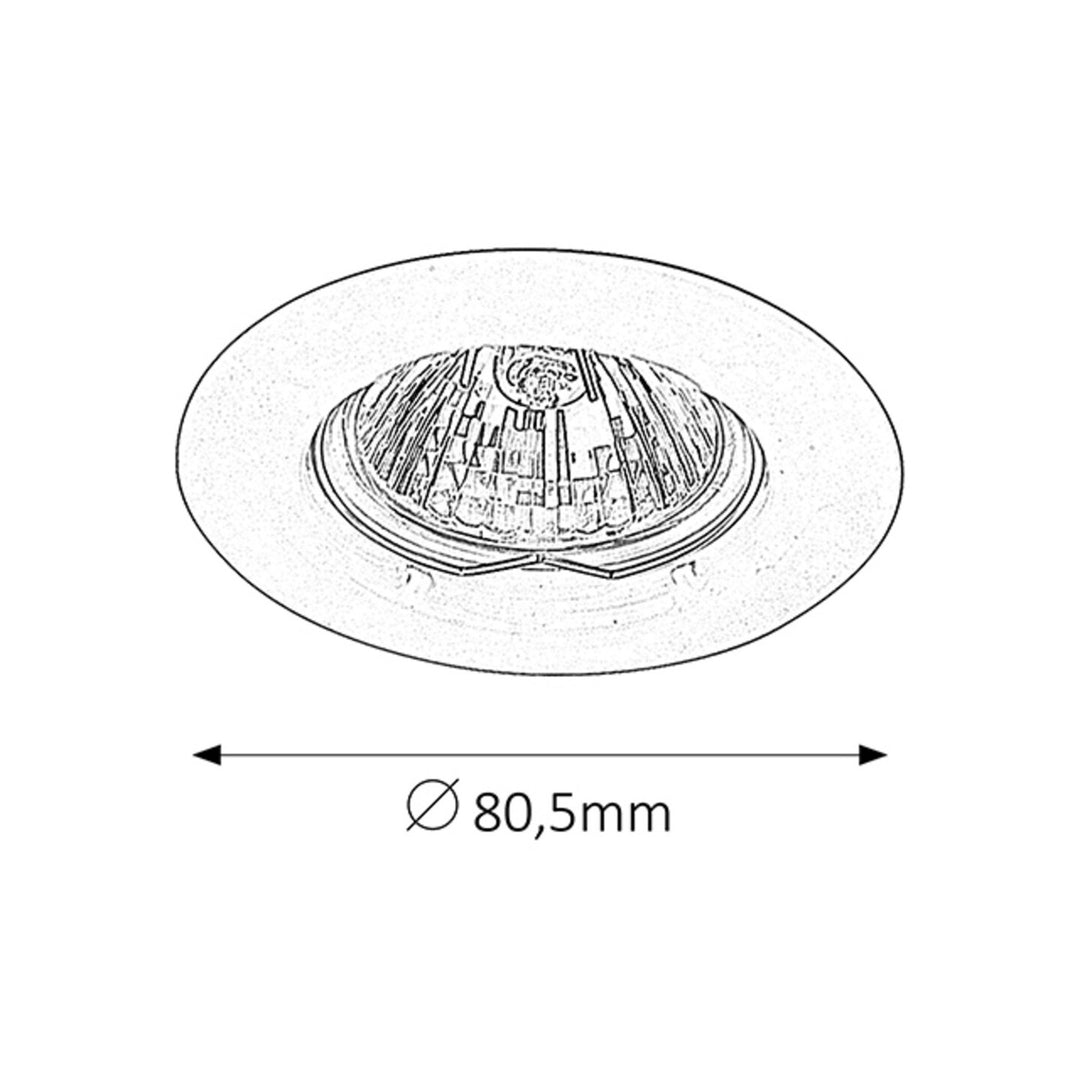 Rabalux Luminaria empotrable, IP20, Color cromo satinado, GU5.3, 12V, Foco reflector