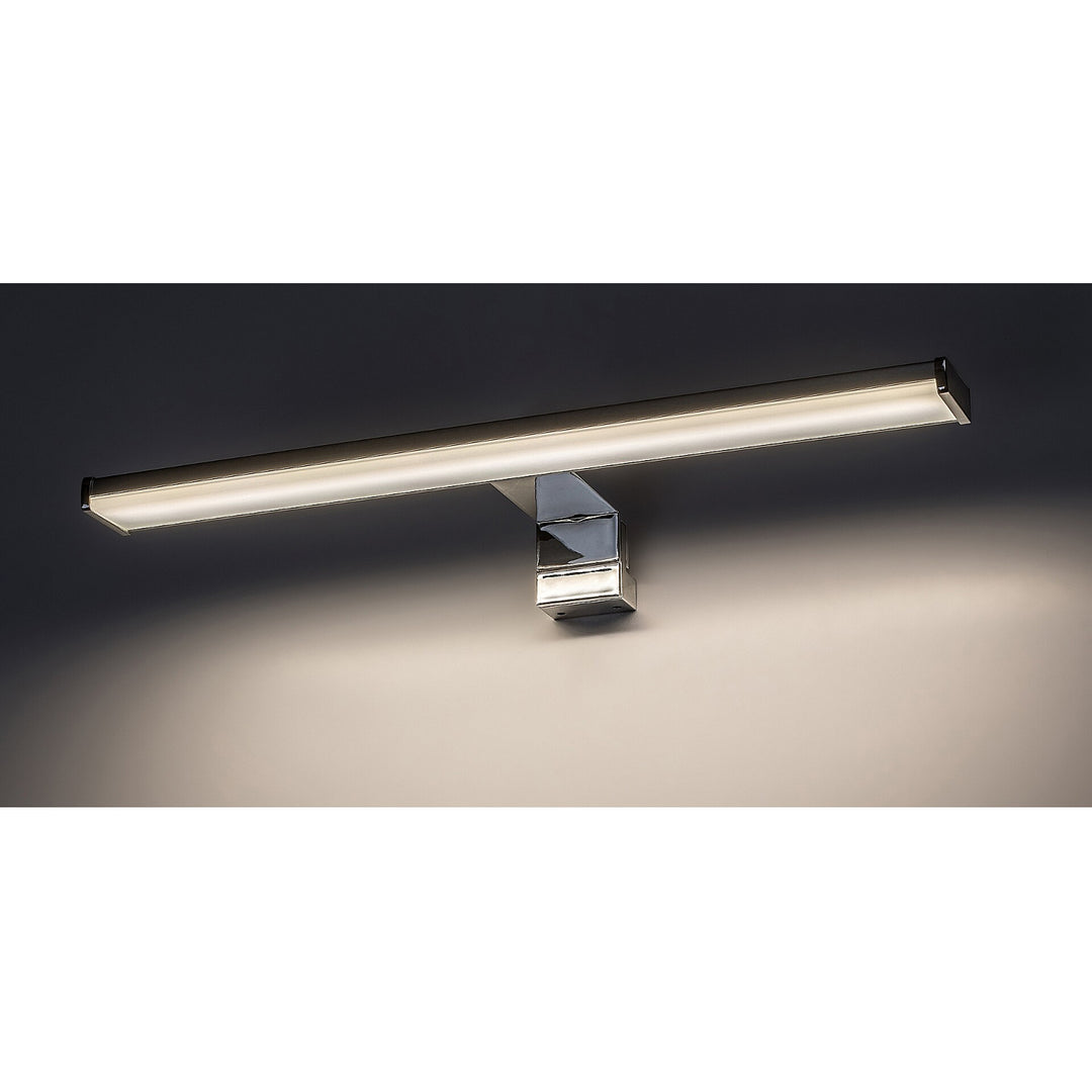 Rabalux Lámpara de baño, 8W LED, IP44, diseño cromado, Levon