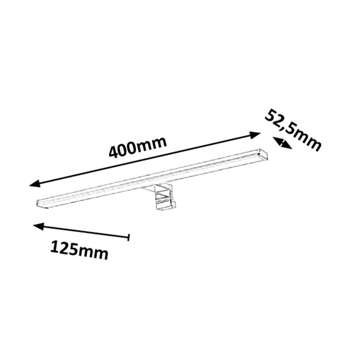 Rabalux Lámpara de baño, 8W LED, IP44, diseño cromado, Levon