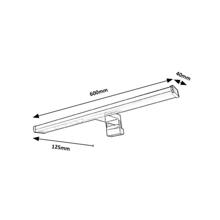 Rabalux Lámpara de baño, 12W LED, IP44, Diseño cromado, Levon