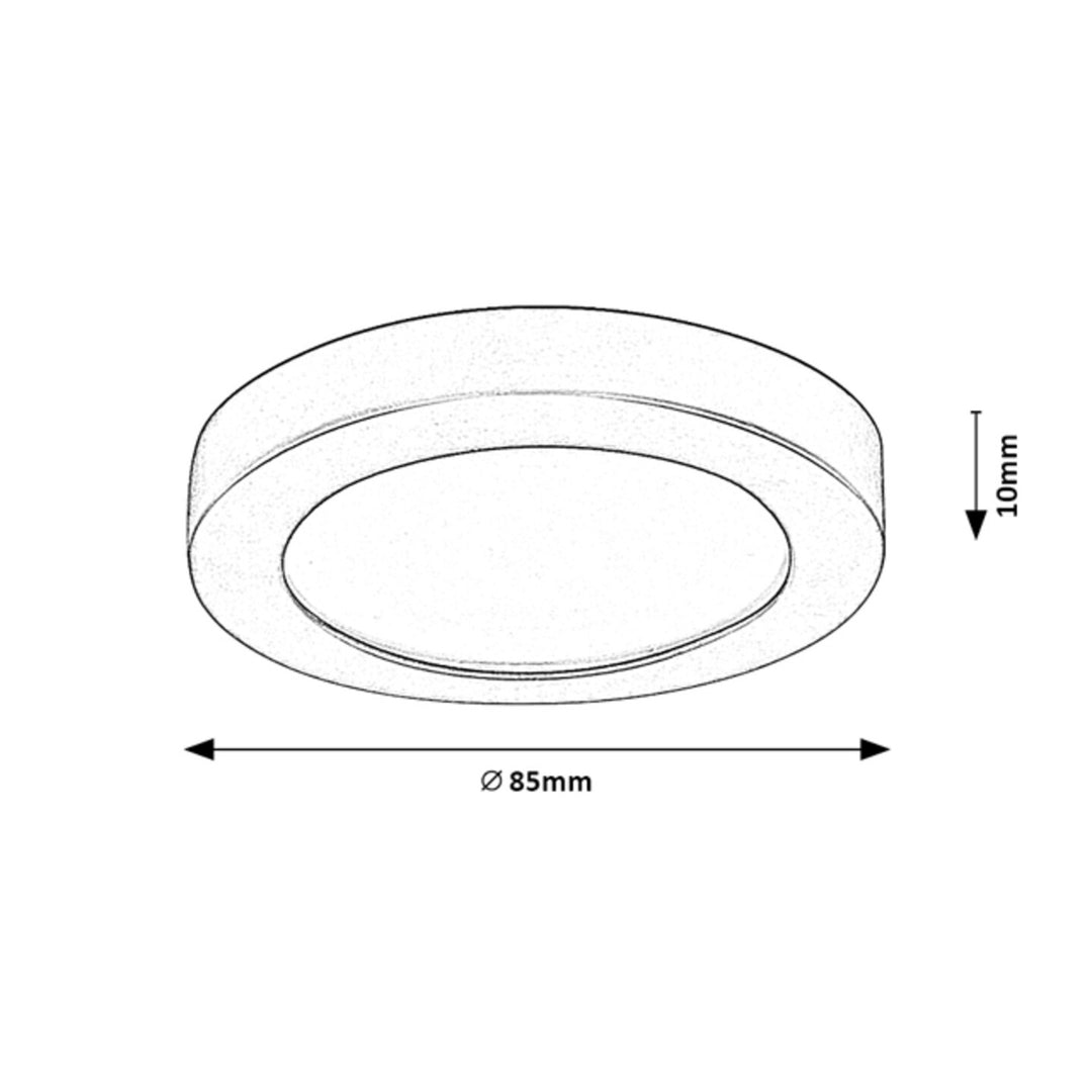 Rabalux Coco Lámpara de superficie, Lámpara de techo, 3W LED, IP44, negra