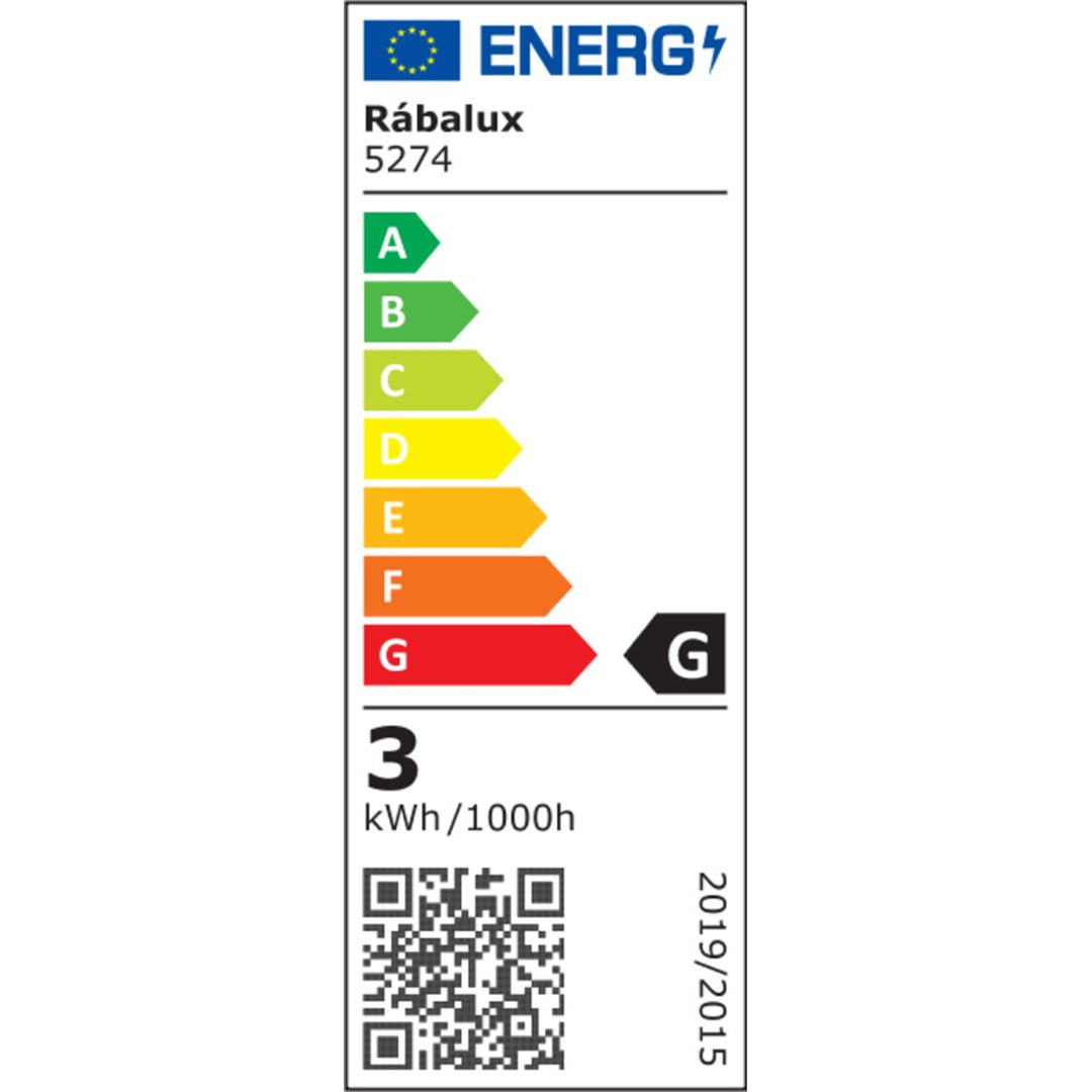 Rabalux Coco Lámpara de superficie, Lámpara de techo, 3W LED, IP44, negra