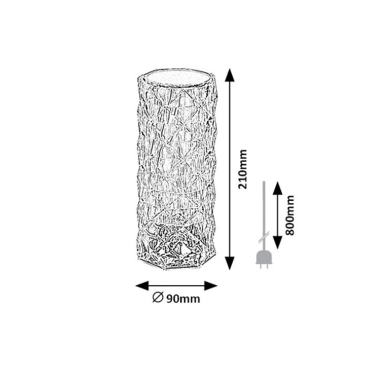 Rabaux Lámpara decorativa, ambiental, Lámpara de cristal, 1,5W LED, RGB, Siggy