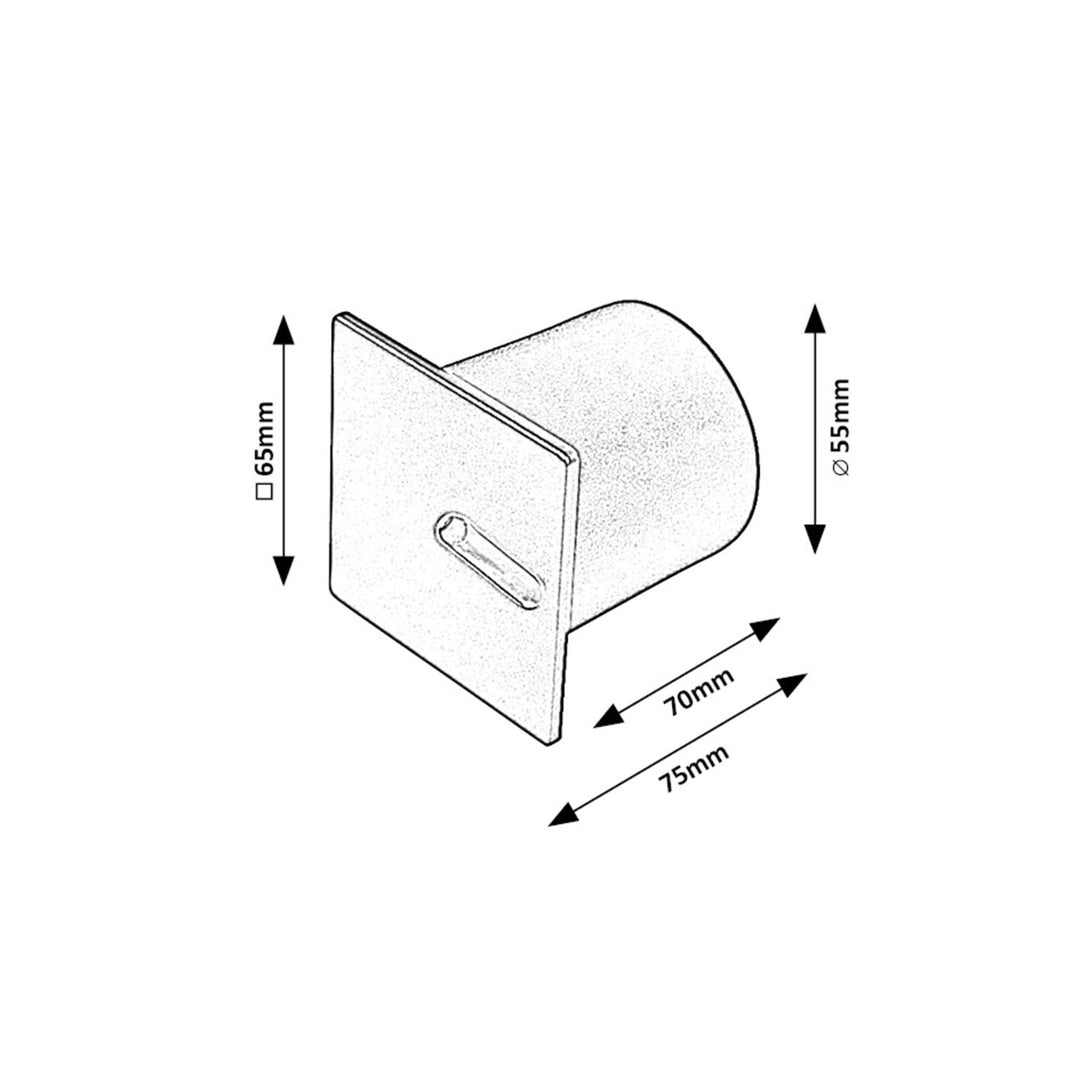 Rabalux Luz de escalera, LED 3W, blanco cálido, Color blanco, Boven