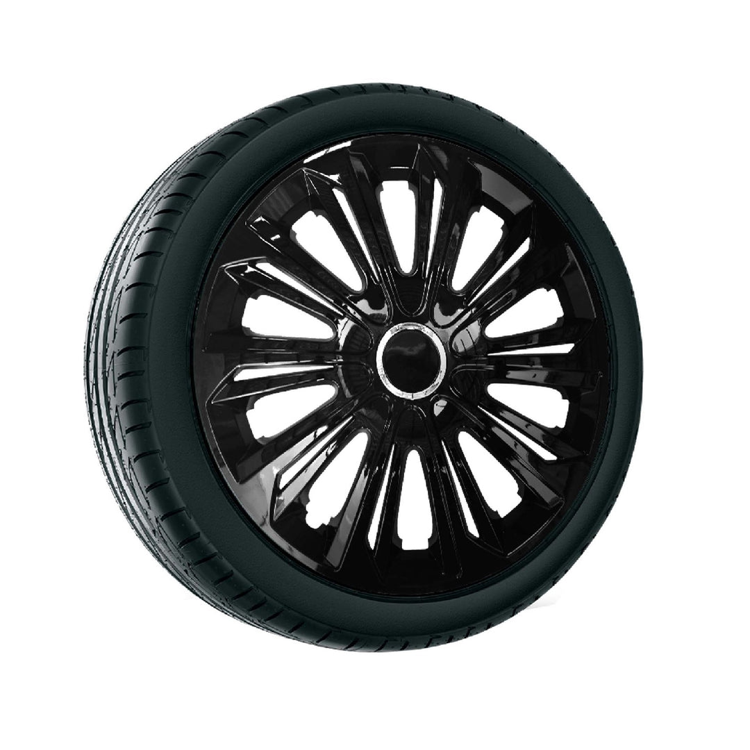 Tapacubos universal 15'' NRM Fuerte lacado negro 1 pieza