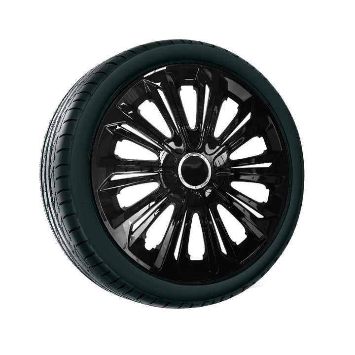 Tapacubos universal 15'' NRM Fuerte lacado negro 1 pieza