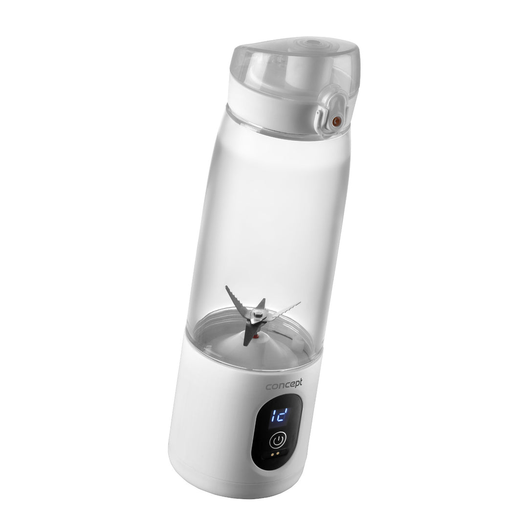 Concept Batidora personal, 600 ml, batería recargable Li-Ion, Color blanco, FitMaker SM4000