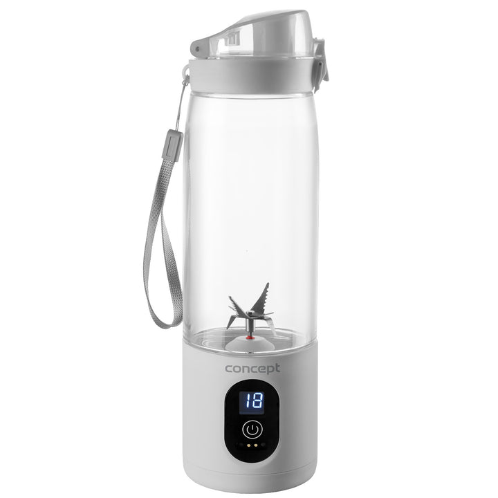 Concept Batidora personal, 600 ml, batería recargable Li-Ion, Color blanco, FitMaker SM4000