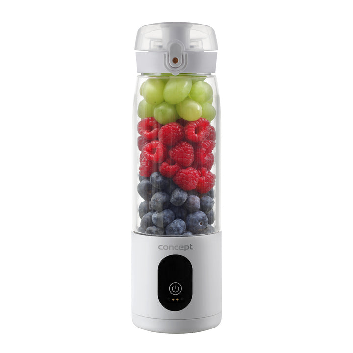 Concept Batidora personal, 600 ml, batería recargable Li-Ion, Color blanco, FitMaker SM4000