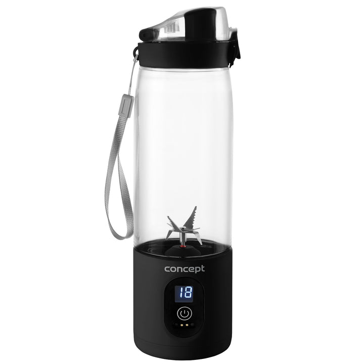 Concept Batidora personal, 600 ml, recargable Li-Ion, Color negro, FitMaker SM4001