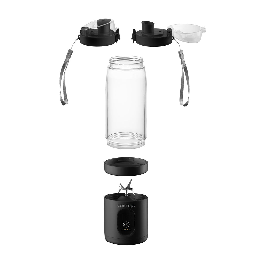 Concept Batidora personal, 600 ml, recargable Li-Ion, Color negro, FitMaker SM4001