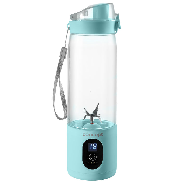 Concept Batidora personal, 600 ml, recargable Li-Ion, Color azul, FitMaker SM4002