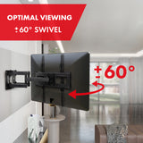 Suporte para TV Maclean, Max VESA 400x400, 32-75", 50 kg, ajuste de ângulo horizontal e vertical, perfil de 80-380 mm, preto, MC-788