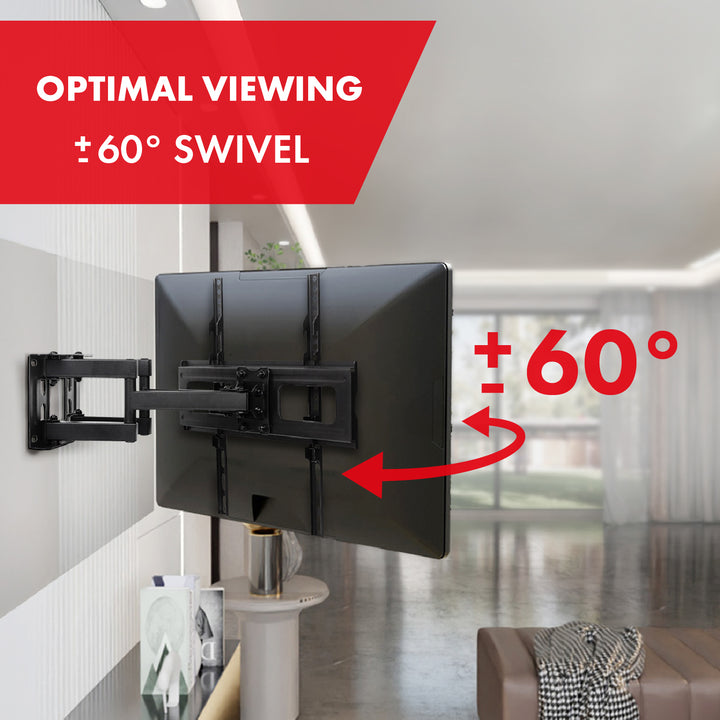 Suporte para TV Maclean, Max VESA 400x400, 32-75", 50 kg, ajuste de ângulo horizontal e vertical, perfil de 80-380 mm, preto, MC-788