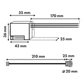 Detector de movimiento Maclean PIR, con sensor externo,12-24V CC, 360°, MCE32 V