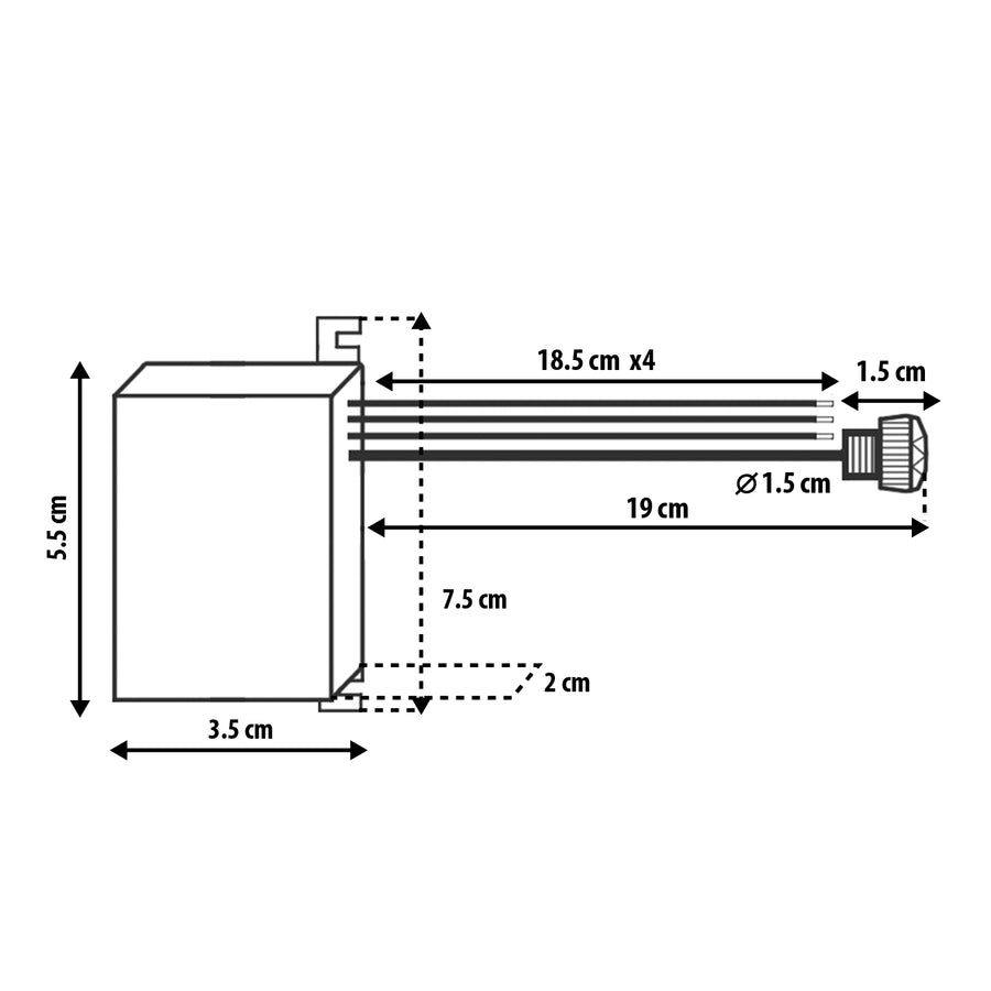 Sensor crepuscular Maclean, con sonda externa, 12-24 V CC MCE34 V