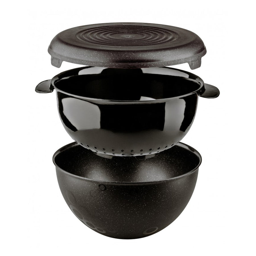 Conjunto de escorredor Practic, taça, tampa, capacidade 3L, Cosmos Black, 10072199