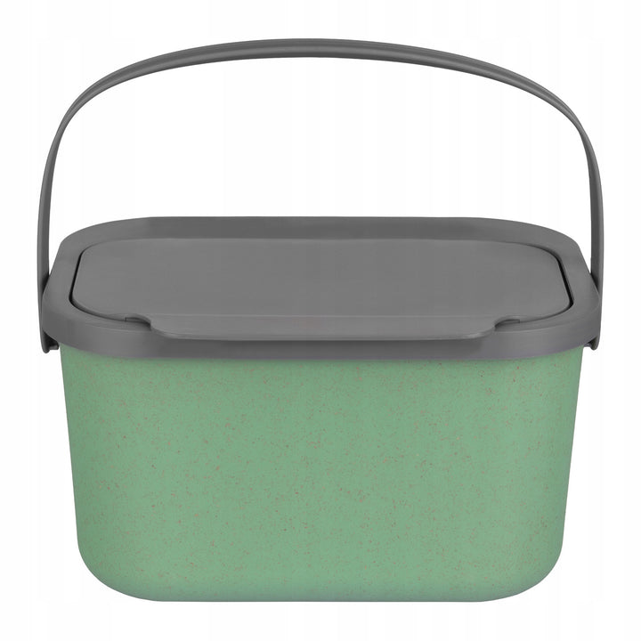 Contentor para resíduos biológicos Practic de 4,5 litros, verde com tampa cinzenta, Mini Bini