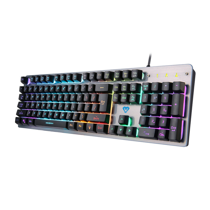 Media-Tech teclado para juegos, teclado de membrana, retroiluminado, USB, MT1257