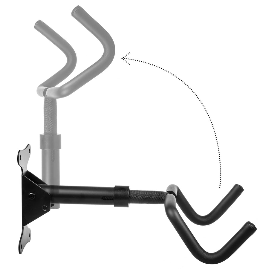 Suporte de parede horizontal para bicicleta Maclean MC-431, aço, carga máxima de 30 kg, 2 unid.