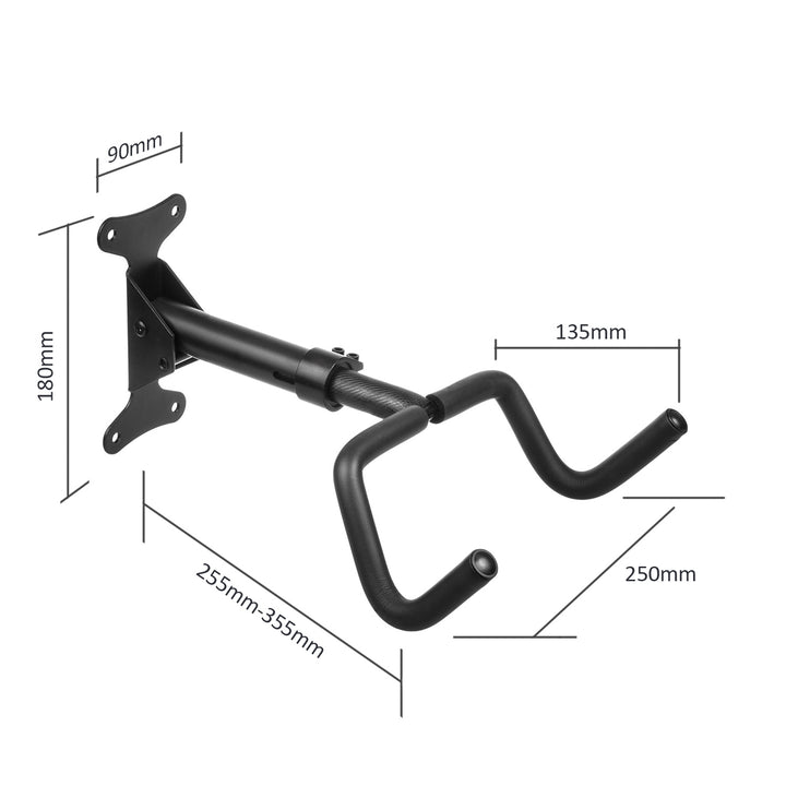 Soporte de pared para bicicletas Maclean, horizontal, acero, carga máx. 30 kg, MC-431, 2 piezas