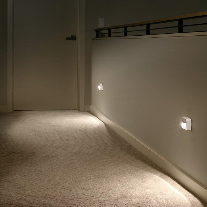 Maclean LED luz de escalera, con sensor de movimiento, temp. 4000K, 4 LEDs, Alcance 3-4m, MCE363, 4 piezas