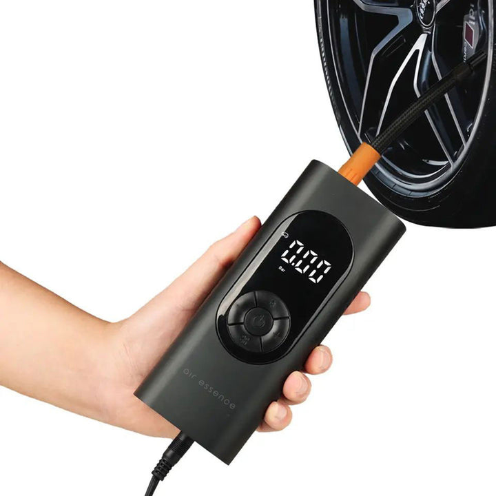 Air-Essence Pampero Bomba eléctrica inalámbrica para coche, balón, bicicleta, colchón, 80W-6BAR-100PSI-2000mAh