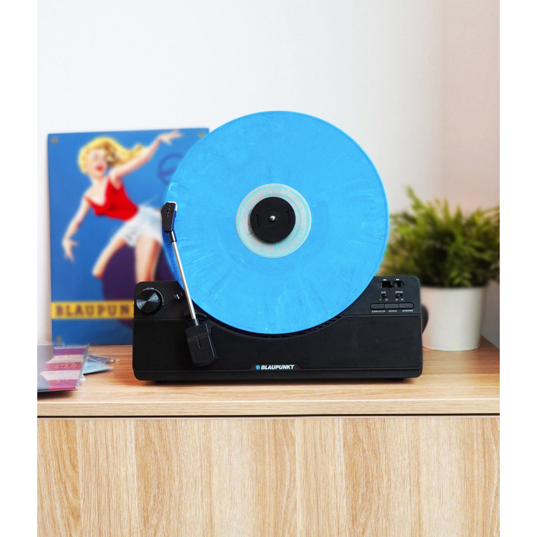 Gira-discos vertical Blaupunkt, Bluetooth, 2x5W RMS, preto, VT100BK
