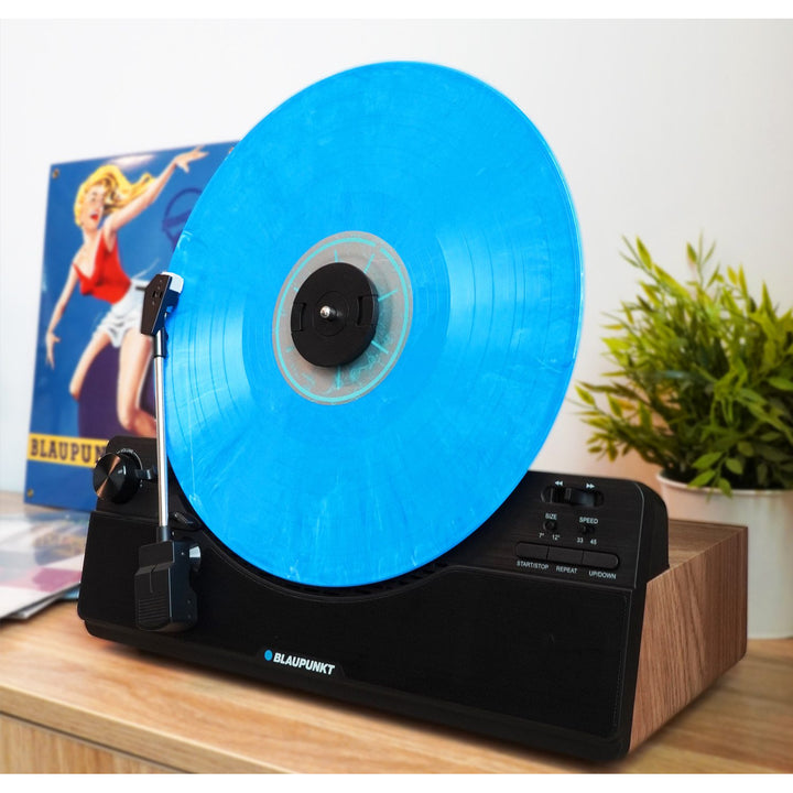 Gira-discos vertical Blaupunkt, Bluetooth, 2x5W RMS, preto, VT100BK