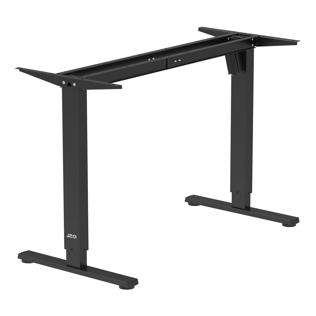 Secretária elétrica regulável em altura Ergo Office, altura máxima de 1160 mm, peso máximo de 80 kg, sem tampo, preta, ER-400 B