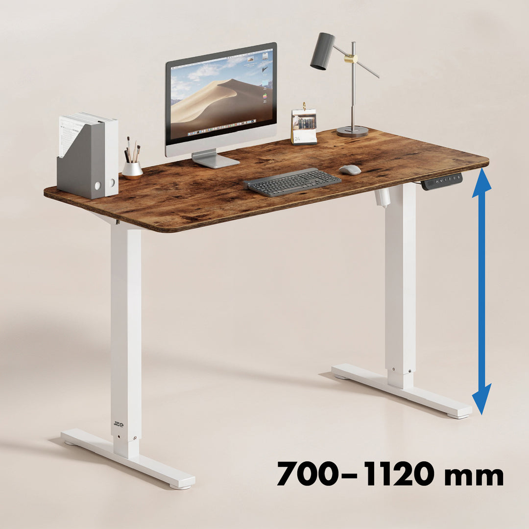 Pupitre eléctrico regulable en altura Ergo Office, altura máx. 1160 mm, máx. - 80 kg, sin tablero, blanco, ER-400 W