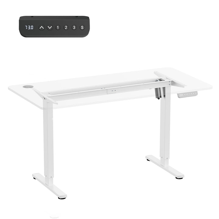 Pupitre eléctrico regulable en altura Ergo Office, altura máx. 1160 mm, máx. - 80 kg, sin tablero, blanco, ER-400 W