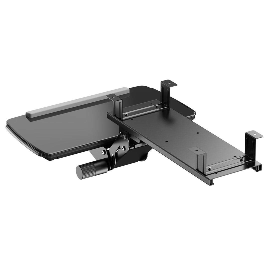 Suporte para teclado Maclean sob a secretária, ajustável, máx. 5 kg, preto, MC-156 B