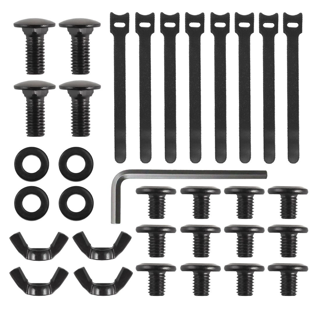Organizador de cabos por baixo da mesa Maclean, carga máxima de 5 kg, comprimento máximo de 728 mm, 2 camadas, preto, MC-102 B