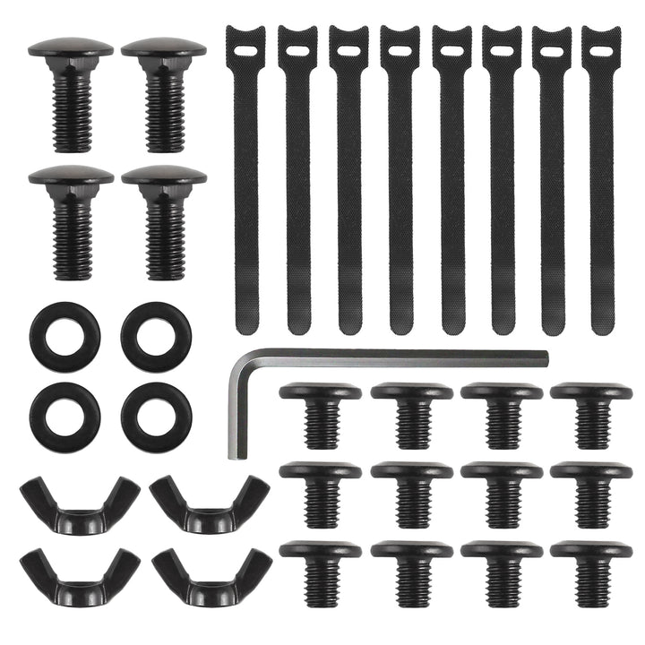 Organizador de cabos por baixo da mesa Maclean, carga máxima de 5 kg, comprimento máximo de 728 mm, 2 camadas, preto, MC-102 B