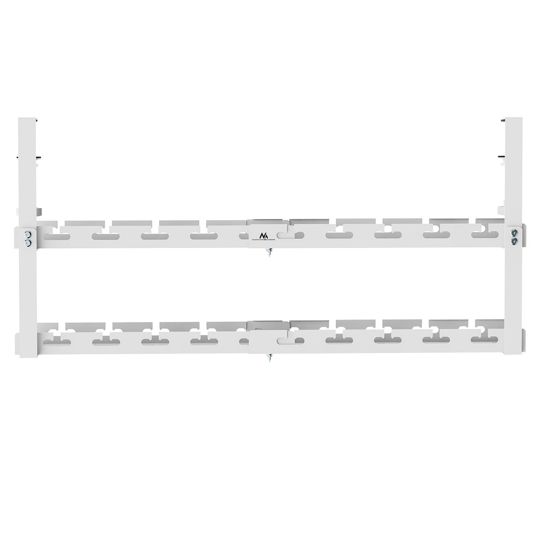 Organizador de cabos Maclean para secretária, carga máxima de 5 kg, comprimento máximo de 728 mm, 2 camadas, branco, MC-102 W 728 mm, 2 camadas, branco, MC-102 W