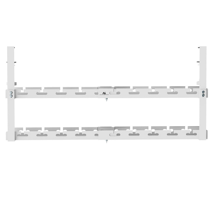 Organizador de cabos Maclean para secretária, carga máxima de 5 kg, comprimento máximo de 728 mm, 2 camadas, branco, MC-102 W 728 mm, 2 camadas, branco, MC-102 W