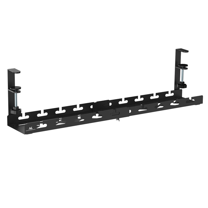 Organizador de cabos por baixo da mesa Maclean, carga máxima de 5 kg, comprimento máximo de 728 mm, preto, MC-103 B 728 mm, preto, MC-103 B